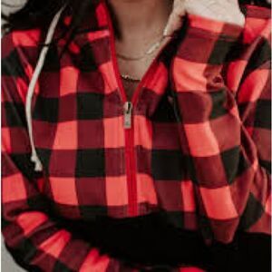 Self Esteem Red Buffalo Check Hoodie